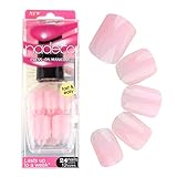 Qmisi Color False Nails Tips Press On Manicure Fashion Design Short Length No Need Glue Pale pink