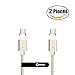 Netdot Gen7 Nylon Braided USB-C Magnetic Fast Charging Cable Compatible with Type-C Smartphone(3.3ft USB-C/2 Pack Gold)