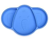 Best Suction Plates for Toddlers |Baby Plates with Suction Elephant Silicone Placemat | Baby Feeding Suction Plate Placemat with Dust Proof Lid | Baby Eating Supplies |BPA Free Toddler Dishes