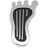 Gazoz Performance Dimmer Switch Pedal Pad - 'FOOT' Barefoot Style Cover - Hot Rod Rat Chrome Custom Design for Unique Automotive Touch