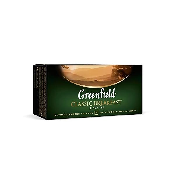 Greenfield Classic Breakfast, Klassischer Schwarztee, Indien, Pure Black Tea, India, 25 Beutel (25 x 2 g), 50 g [25… – Bild 8
