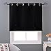 NICETOWN Blackout Roman Bathroom Curtain - Tie Up Shade Small Window Treatment Thermal Insulated for Home/Cafe Shop/Kitchen (Grommet Top Panel, 46 inches W x 63 inches L)