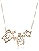 Amazon Essentials Rose 18K Gold Plated Sterling Silver Turtle Family Necklace, 18