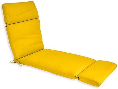 Forsyth Indoor Outdoor Chaise Lounge Cushion in Lemon