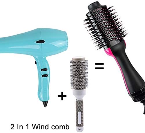 JINGF One Step Volume And Hair Dryer, Salon Hot Air Paddle Styling Brush Negative Ion Generator Straightener Curler Styler For All Hair Types [Energy Class A]