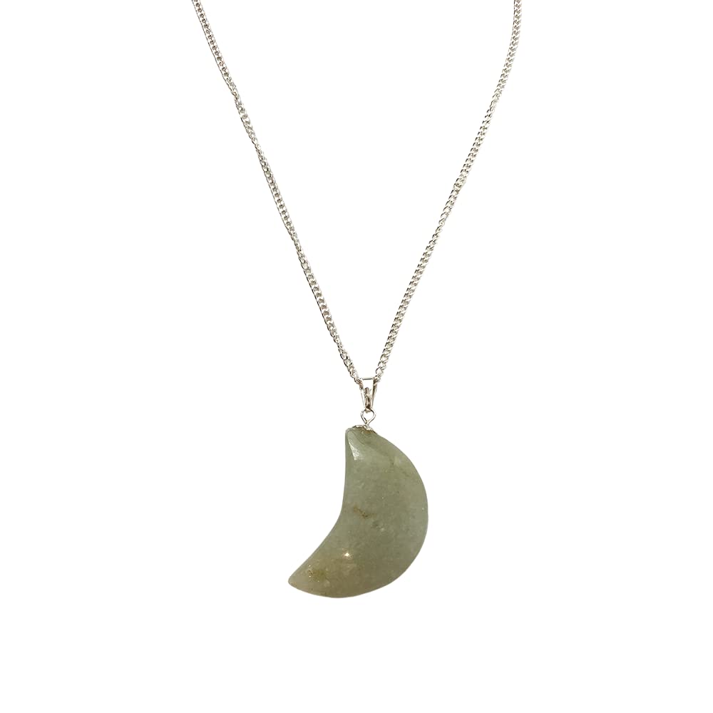 VIE Crescent Shaped Pendant, 4x2cm (Green Aventurine) — image 1