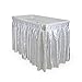 RecPro 4 Foot Cooler Ice Table Party Ice Folding Table with Matching Skirt - White