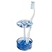 InterDesign Eva Toothbrush Holder Stand for Bathroom Vanity Countertops - Ocean Blue