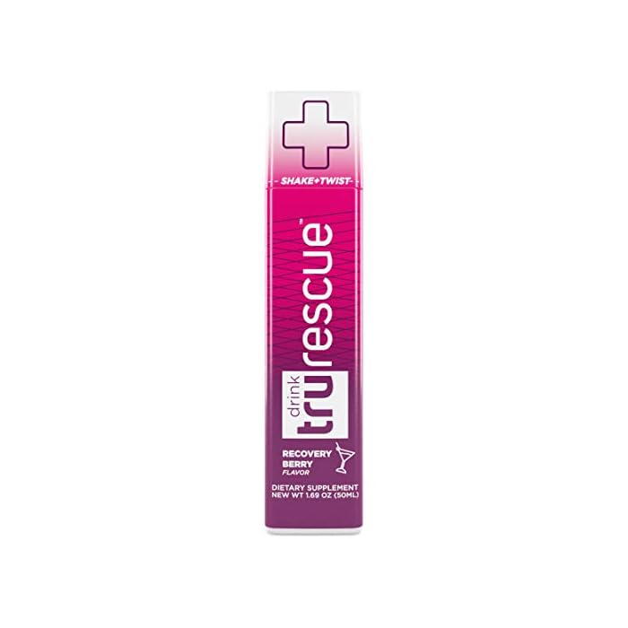 Tru Rescue Shot - Natural Hangover Prevention Shot, Hangover Blend with DHM (12 Shots)
