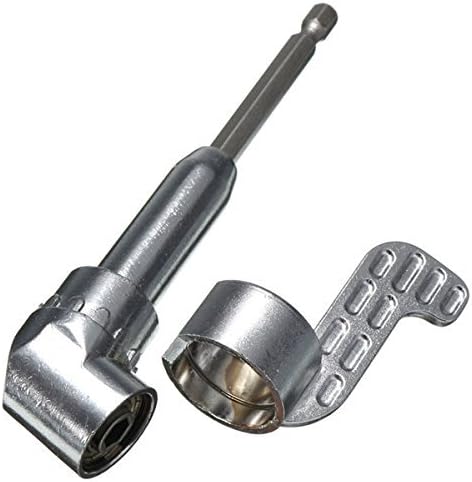 Lowmany 1/4 Inch 105 Degrees Angle Extension Socket Adapter Hex Magnetic Screwdriver Angled Bit Holder