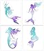 Barri Design Mermaid Poster Mermaid Canvas Wall Art Prints Painting Decoration Pictures Watercolor Poster Mermaids Wall Decor Girls Room Wall Art Kids Room Decor (UNFRAMED)