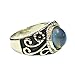 Fun Jewels Retro Style Silver Tone Multi Color Change Oval Stone Pattern Engraved Mood Ring Size 6-10