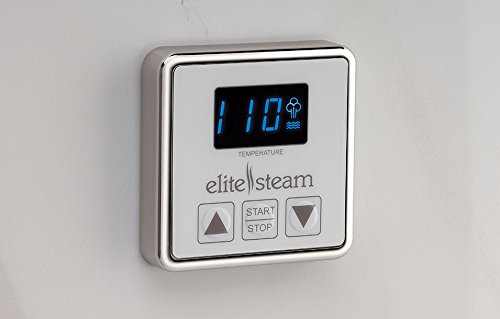 EliteSteam 10 KiloWatt Luxury Home Steam Shower System (Steam Shower Generator, Control, Steam Head, and Cable) (Polished Nickel Inside Control)
