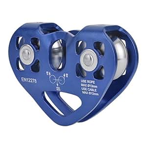 30KN Climbing Dual Pulley Aluminum Zip Line Pulley Large Load Bearing
