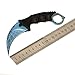 WeTop Karambit Knife, CS-GO for Hunting Camping Fishing Self Defenses and Field Survival, Stainless Steel Fixed Blade Tactical Knife with Sheath and Cord (Spider Web Blue).