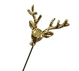 Men's Deer Reindeer Buck Head Lapel Stick Pin For Formal Wear (Gold)