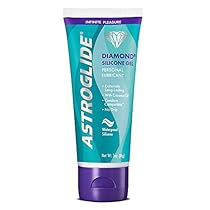 Astroglide Diamond Silicone Gel Lubricant - Silicone Gel Personal Lubricant is Great for Play In & Out of the Water - Blends High Quality Ingredients with Coconut Oil for a Silky Lubricant Experience