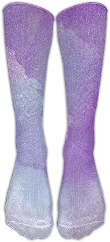 Violet Sunset Glow Youth Soccer Socks Fasoar Teens Knee High Football Socks Long Striped Rugby Tube Socks