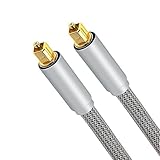 Proster Optical TOSLINK Digital Audio Cable Master Gold Fiber Optic Audio Cable Home Theater Fiber (1.8M OD 7.0mm)- Suitable for PS3 Sky SkyHD Plasma Blu-ray Home Cinema Systems AV Amps