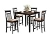 5-Piece Counter Height Dining Set Cappuccino and Tan