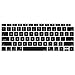 MOSISO Keyboard Cover Compatible with MacBook Air 13 inch 2019 2018 Release A1932 Retina Display with Touch ID, Waterproof Dust-Proof Protective Silicone Skin, Black