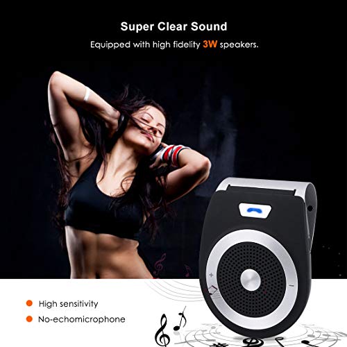 image for Autopmall Bluetooth Car Kit, Bluetooth Speakerphone Handsfree Speaker 