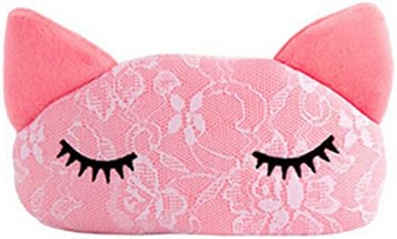 Cartoon Lace Cat Lavender Elastic Strap Eyeshade Patch Eye Cover Hot / Cold Eye Masks 1#