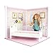 Bedroom and Kitchen Interchangeable 18 Inch Dollhouse Playscape with Bed, Table and 2 Chairs