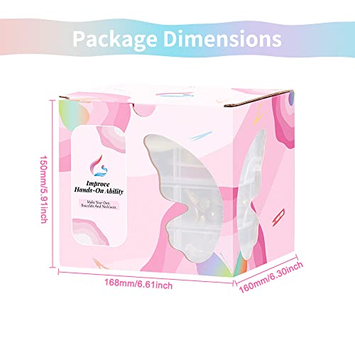 Jewelry Making Kit for Girl 1655 Pcs Complete Bracelet Making Supplies Tool with Sturdy Box for Bracelet, Necklace,Earrings Making,Great Gift and Adults