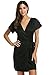 Meaneor Women's Short Sleeve V Neck Midi Wrap Dress With Belt
