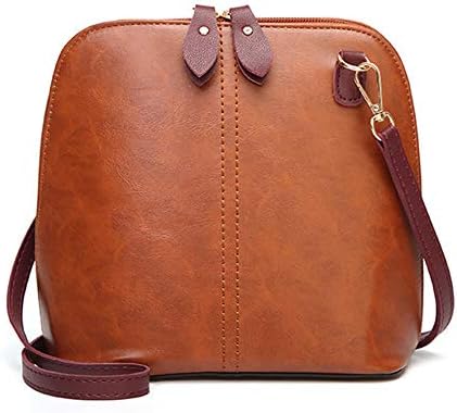Brown Cross-body Bag Women's Small Shoulder Handbag Classic Messenger Bag for Lady