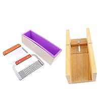 dailymall 4pcs/Set Soap Mold Loaf Cutter Slicer Adjustable Wooden Cutting Mould Tools