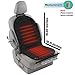 Zento Deals 12V Heated Car Seat Cushion Premium Quality Adjustable Temperature Heating Pad Pain Reliever- New Upgraded Version for 2019, Safer Nonflammable UL Wiring