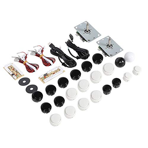 Arcade DIY Kit,30/24 Cassette Button + 5P Rocker Double Kit Yellow USB ...