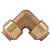 SharkBite 3/8 Inch (1/2 Inch OD) 90 Degree Elbow, Push to Connect Brass Plumbing Fitting, PEX Pipe, Copper, CPVC, PE-RT, HDPE, U246LFA