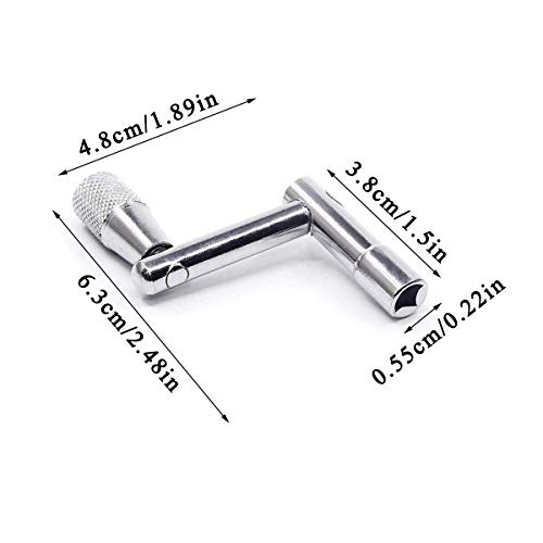 1 Pcs Continuous Motion Speed Key Universal Drum Tuning Key Percussion Drum Hardware Tool and 1 Pcs Drum Square Drive Wrench Drum Key(Bronze) - Thumbnail 2