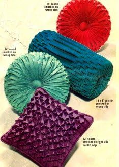Simplicity 5244 Smocked Pillows 3 Styles 12 Square 124 Round