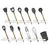 Kitchen-Utensil-Set-16-Piece-Silicone-Kitchen-Gadget-for-Cooking-Baking-Non-Stick-Non-Scratch-Cookware-Set-with-Wooden-Handle-Heat-Resistant-Silicon-Spatula-Tool-Set-with-Holder-Dark-Grey Kitchen Utensil Set - 16 Piece Silicone Kitchen Gadget for Cooking, Baking - Non Stick Non Scratch Cookware Set with…