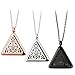 RoyAroma 3PCS Triangle Essential oil Diffuser Necklace Aromatherapy Pendant Jewelry, 23.6