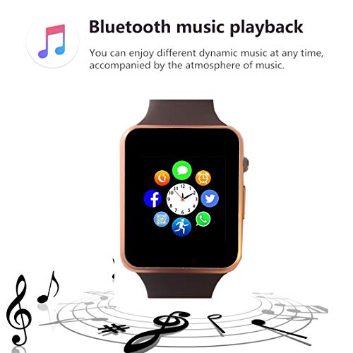 Smart Watch Phone, Smartwatch with Camera Pedometer Call Text SNS Sync SIM Card Slot TF Card Music Player Alarm Compatible with Android and iPhone (Partial Functions) for Men Women Teens Kids - Thumbnail 4