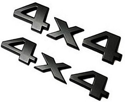 Wakaka 2 Pack 4x4 Fender Side Rear Tailgate Emblem Badges Nameplates Fits Many Makes And Models for Toyota Tundra Jeep Grand Cherokee Rear Liftgate Tailgate