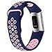 QIBOX Compatible with Charge 4 / Charge 3 Bands, Sports Silicone Replacement Women Men Bands Breathable Soft Strap Bracelet Accessories Compatible Charge 3 SE Fitness Activity Tracker Small Large