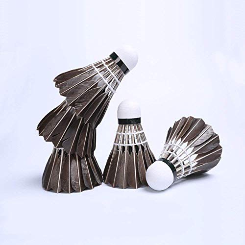 ZHENAN 12-Pack Black Goose Feather Badminton Shuttlecocks with Great Stability and Durability,Advanced Shuttlecocks Indoor Outdoor Sports Hight Speed Training Badminton Birdies Balls - Thumbnail 4