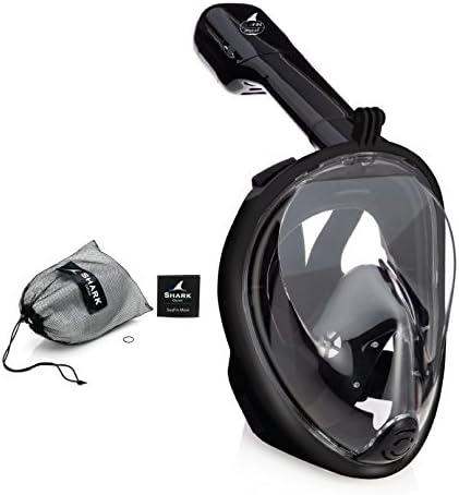 SeaFin Mask - New 2017 Full Face Snorkel Mask Technology. Mouthpiece-Free Design. Anti-Leaking, Anti-Fogging. GoPro Compatible. Adult & Youth Sizing.