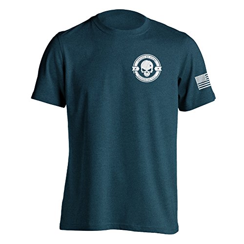 Divided We Fall Military Sniper Skull T-Shirt XX-Large Midnight