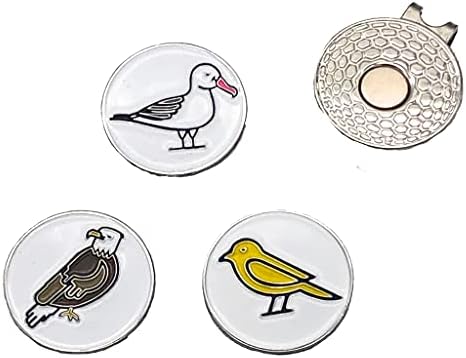 E9 GOLF Magnetic Hat Clip with 3 Interchangeable Removable Ball Markers, Birdie Eagle Albatross Motifs, Drawstring Pouch Storage Bag, Durable 1 Inch Enamel Coins, Gift Set E9 GOLF Magnetic Hat Clip with 3 Interchangeable Removable Ball Markers, Birdie Eagle Albatross Motifs, Drawstring Pouch Storage Bag, Durable 1 Inch Enamel Coins, Gift Set