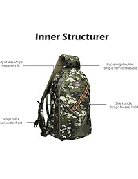 anglerdream pesca con mosca, deportes al aire última intervensión chaleco de malla Pack pecho Pack Sling Pack Back Pack Universal ajustable pesca, caza, senderismo, pesca, pack con compartimentos de almacenamiento