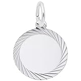 Rembrandt Charms, 3/4" Diamond Cut Disc.925