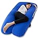 Meiz Pregnancy Pillow - U Shaped - Body Pillow for Pregnant Women and Back Pain Relief - Pregnancy Pillow with Cooling Jersey Cover (Navy Blue)