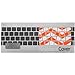 Kuzy Compatible with MacBook Keyboard Cover for Older Version MacBook Pro 13 15 17 inch and MacBook Air 13 inch, iMac Wireless Keyboard, Silicone Skin Key Board Protector, Chevron Orange